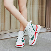 PU Leather Ankle Sneakers With Buckles