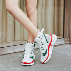 Knöchel-Sneakers aus PU-Leder mit Schnallen