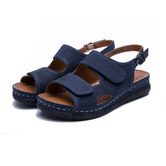 Sandalias informales de tacón bajo y transpirables