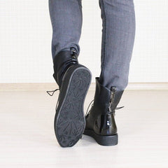 Botines de plataforma de piel sintética