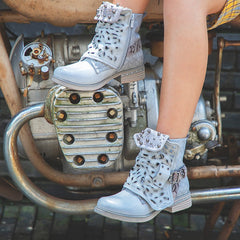 Stiefeletten aus PU-Leder im Westernstil