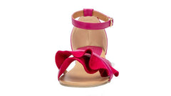 Flache Sandalen mit Schnallenriemen und Rüschen