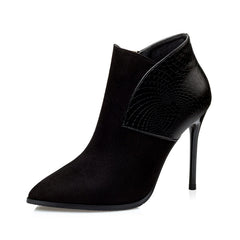 Botines de tacón alto y punta puntiaguda