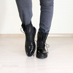 Botines de plataforma de piel sintética