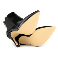 Botines Chelsea de tacón alto y piel sintética fina