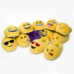 Plüsch-Hausschuhe für Damen mit Smileys