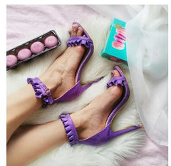 Sandalen mit hohem Absatz und Knöchelriemen