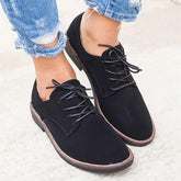 Casual Flock Cross-Tied Flat Shoes