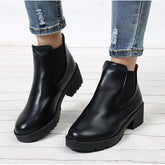 Casual Chelsea Ankle Boots On Platform
