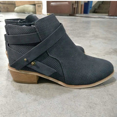 Botas cortas de tacón bajo