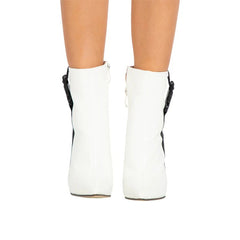 Botines de tacón alto de piel sintética