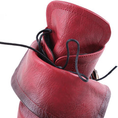 Botines de piel sintética con hebillas