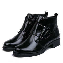 Botines de plataforma de charol