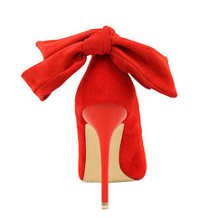 Zapatos básicos de tacón alto con tiras en el tobillo y tacón aterciopelado