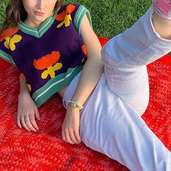 Strickweste „Happy Flower“