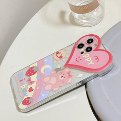 Glücklicher Regenbogenbär iPhone-Hülle