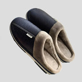 Winter Slippers for Big Size Men Home PU Leather Shoes
