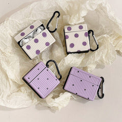 Airpods-Hülle mit Herz- und Punktmuster