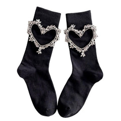 Socken mit Herz-Strass