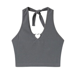 Neckholder-Top mit Herz-Ausschnitt