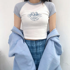 Crop Top mit „Heaven Sent“-Print