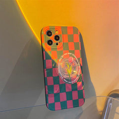 Ich vermisse dich karierte iPhone-Hülle