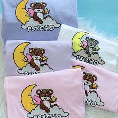 Psycho Bear T-Shirt, Weiß S