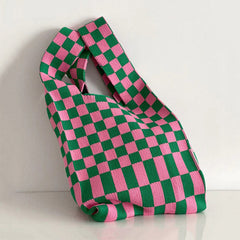 Indie Aesthetic Checker Stofftasche