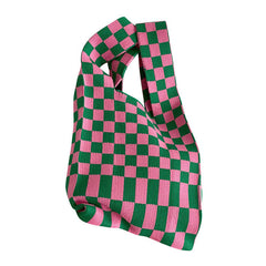 Indie Aesthetic Checker Stofftasche