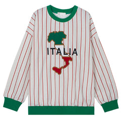 Gestreiftes Vintage-Sweatshirt „Italia“