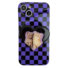 Kitty Checkerboard Case For IPhone