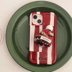 Strickmütze PopSocket iPhone-Hülle