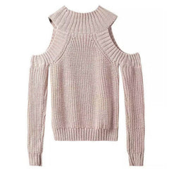 Schulterfreier Strickpullover