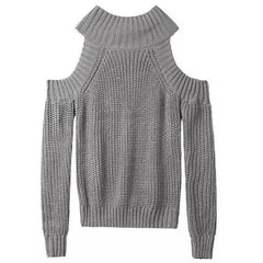 Schulterfreier Strickpullover