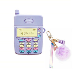 Lila Handy-AirPods-Hülle