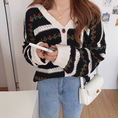 Strickjacke mit Blumenmuster „In The Garden“