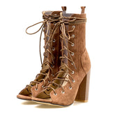 Luna Lace Up Heels