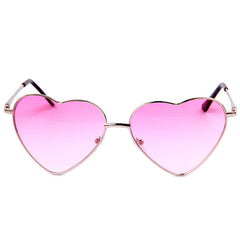 Gafas de sol con montura metálica en forma de corazón