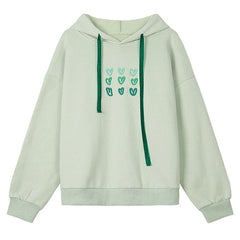 Mintgrüner ästhetischer Herz-Hoodie