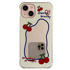 Funda para iPhone con efecto espejo de cereza