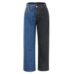 Verpasste Anrufe Split Color Jeans