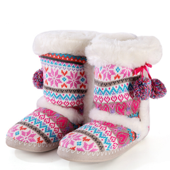 Pantuflas de felpa suaves y cálidas para el hogar