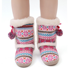 Pantuflas de felpa suaves y cálidas para el hogar
