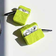 Neongrüne AirPods-Hülle