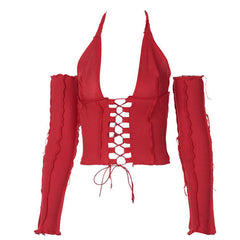 Top con cordones Nothing To Hidden