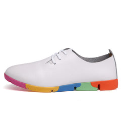 Zapatos Oxford de piel auténtica con punta
