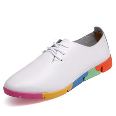 Zapatos Oxford de piel auténtica con punta