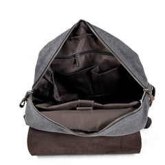 Vintage Kusual Reise-Laptop aus Leder und Canvas