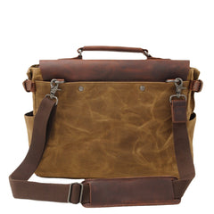 Umhängetasche aus gewachstem Leder im Vintage-Stil
