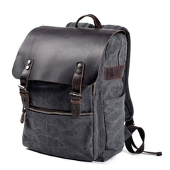 Vintage Kusual Reise-Laptop aus Leder und Canvas
